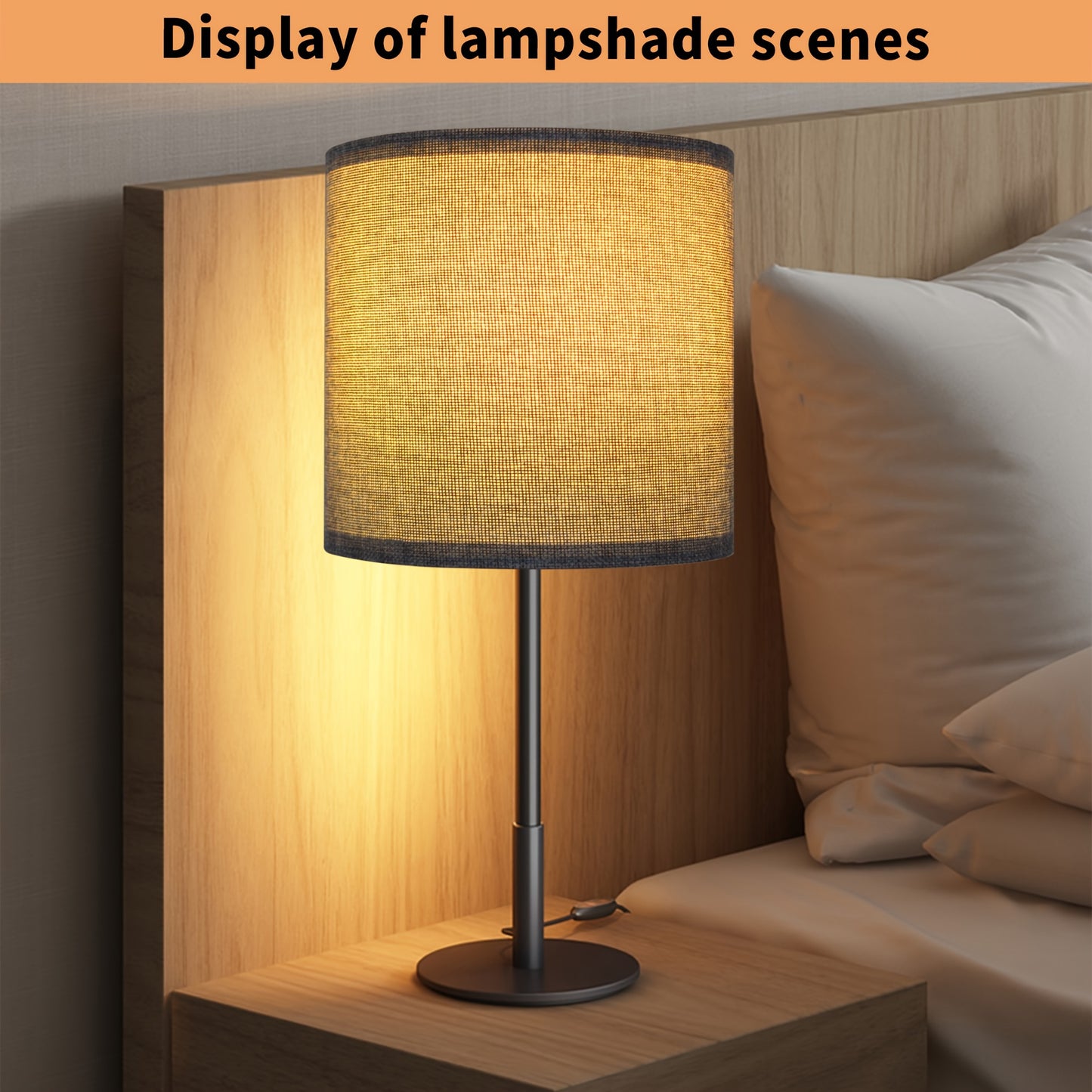 Modern Linen Fabric Lampshade for Table and Pendant Lights - 7.8"x7.8" x7.6" - Elegant Home Decor Accessory - Adrianas Specialty Lamp Shades