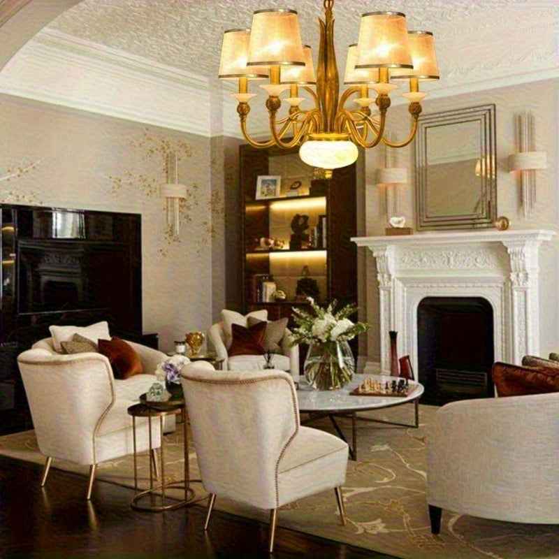 Set of 3 Crystal Chandelier Mini Lamp Shade 5.5-inch, Bell, Clip On Lamp Shade