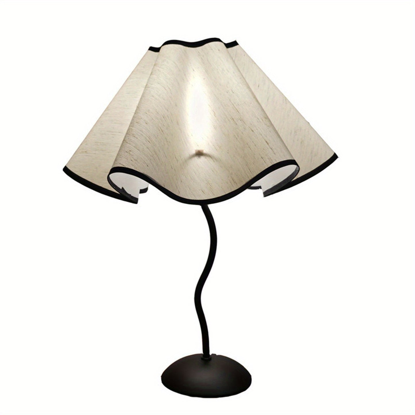 Petal Table Lamp Shade, Decorative Linen Bedside Light Cover, Portable Modern Home Decor for Dorm and Cafe, 14.96inch - Adrianas Specialty Lamp Shades