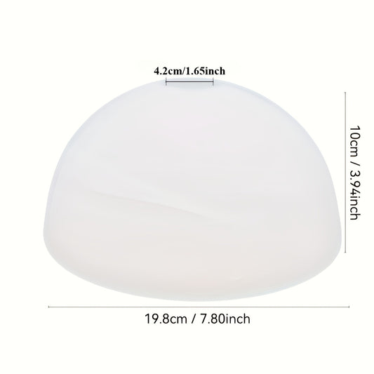 1 Modern White Snowflake Gypsum Glass Lampshade | Elegant Dome-Shaped Replacement Pendant Light, Suitable for Bedrooms, Kitchens, Dining Rooms, Offices - No Electricity Required, Clip-on Fitter, Matte End - Adrianas Specialty Lamp Shades