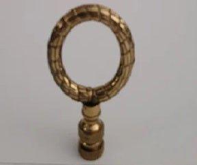 59519 Polished & Lacquered brass Wreath Lamp Finial lamp-finials Adrianas Specialty Lamp Shades