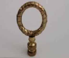 59519 Polished & Lacquered brass Wreath Lamp Finial - Adrianas Specialty Lamp Shades