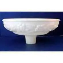 60143 Opal Torchiere Lamp Shade With Embossed Flowers - Adrianas Specialty Lamp Shades