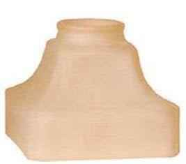 61921 Champagne Gas Square Glass Shade - Adrianas Specialty Lamp Shades