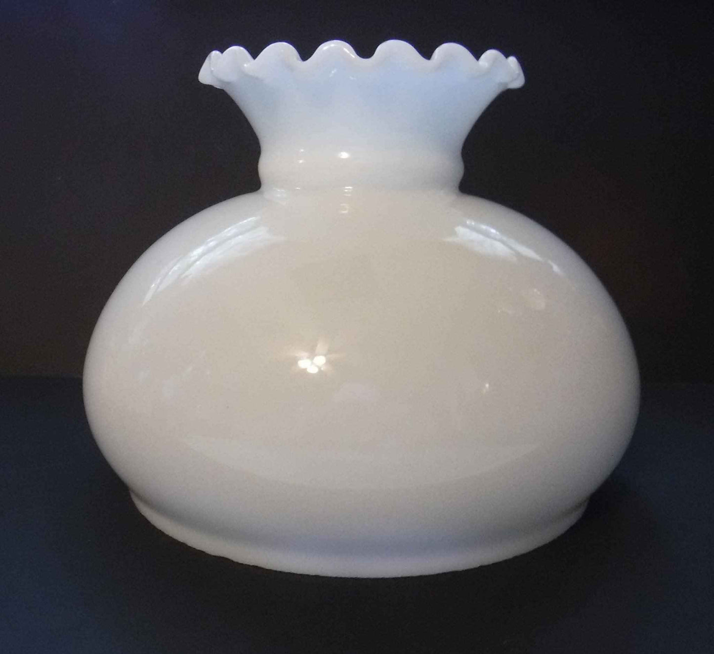 62233 Eight Inch Cased White Student Glass - Adrianas Specialty Lamp Shades