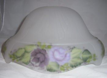 63791 Lavender Roses With Garland Hand Painted - Specialty Shades