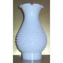 66410 Hobnail Chimney Opal Hobnail Chimney - Adrianas Specialty Lamp Shades