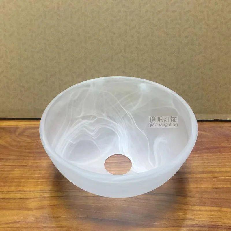 66616 - Cloud Frosted Glass Round Large-hole - Specialty Shades