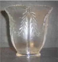 691781 Matte With Clear Floral Glass Replacement Lamp Shades - Adrianas Specialty Lamp Shades