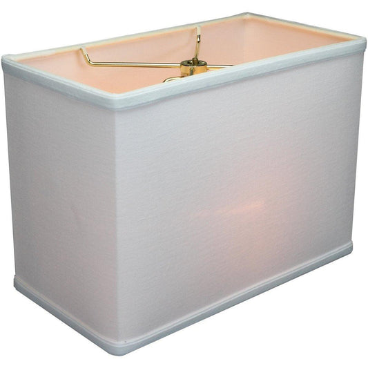 7"W x 9"H Rectangular Drum Lampshade White - Specialty Shades