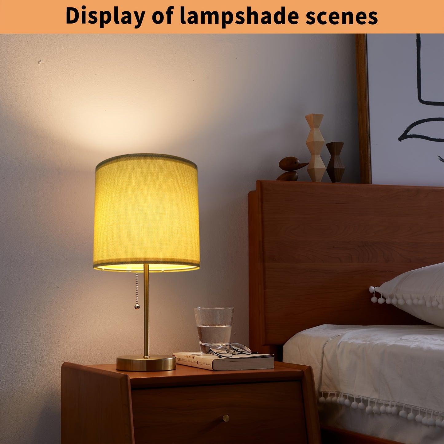Modern Linen Fabric Lampshade for Table and Pendant Lights - 7.8"x7.8" x7.6" - Elegant Home Decor Accessory - Adrianas Specialty Lamp Shades