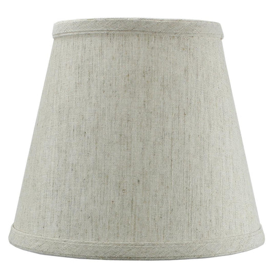 8"W x 7"H Textured Oatmeal Hard Back Lampshade Edison Clip On - Specialty Shades