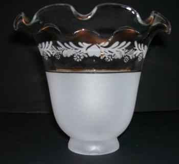 81082 Clear And Frost Crimp Top Pendant Shade - Adrianas Specialty Lamp Shades