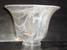 81148 White Clear Swirl Bell - Specialty Shades