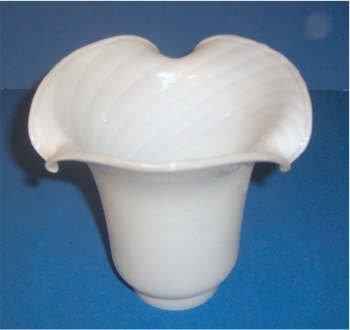 81192 Cased White Swirl Pendant Shade - Adrianas Specialty Lamp Shades