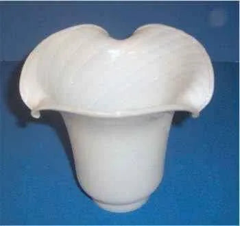 81192 Cased White Swirl Pendant Shade - Adrianas Specialty Lamp Shades