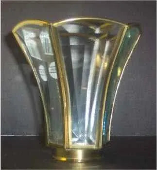 81196 Fitter Beveled Glass Scalloped Shade - Adrianas Specialty Lamp Shades