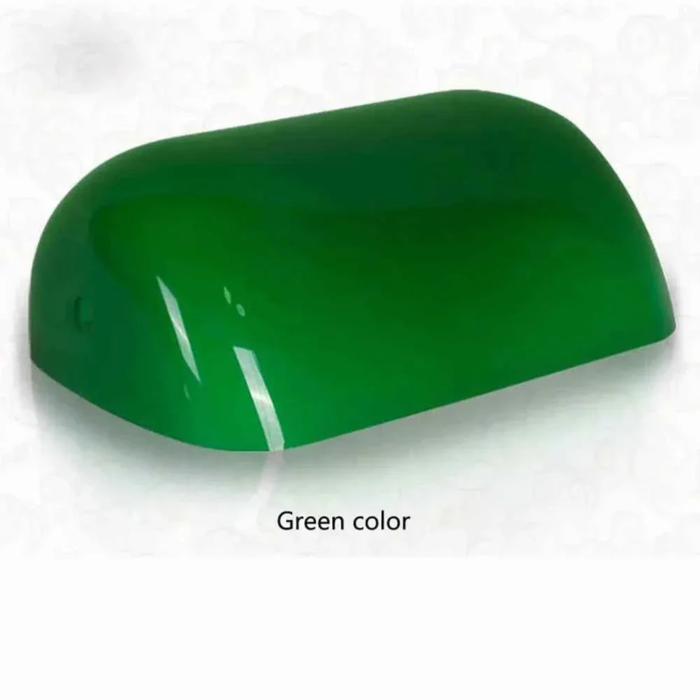 White / green / blue / amber color glass lampshade bankers lamp shade cover Lighting accessories standard size 227mm