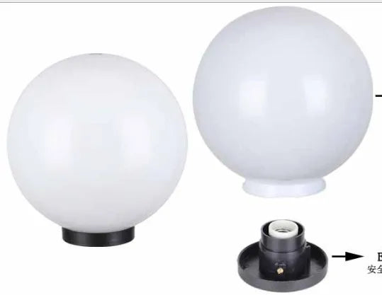 PMMA plastic milky white globe cover for led lights use - Adrianas Specialty Lamp Shades