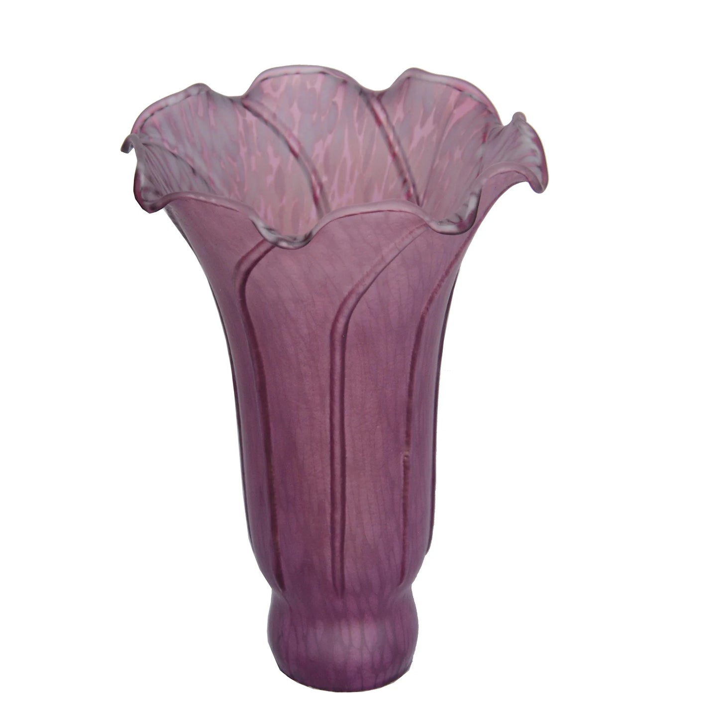 Lavender Pond Lily Shade Tulip Glass Lampshade Replacement, 4.5 "Wide X 6" Tall X 1.5 "Fitter - Adrianas Specialty Lamp Shades
