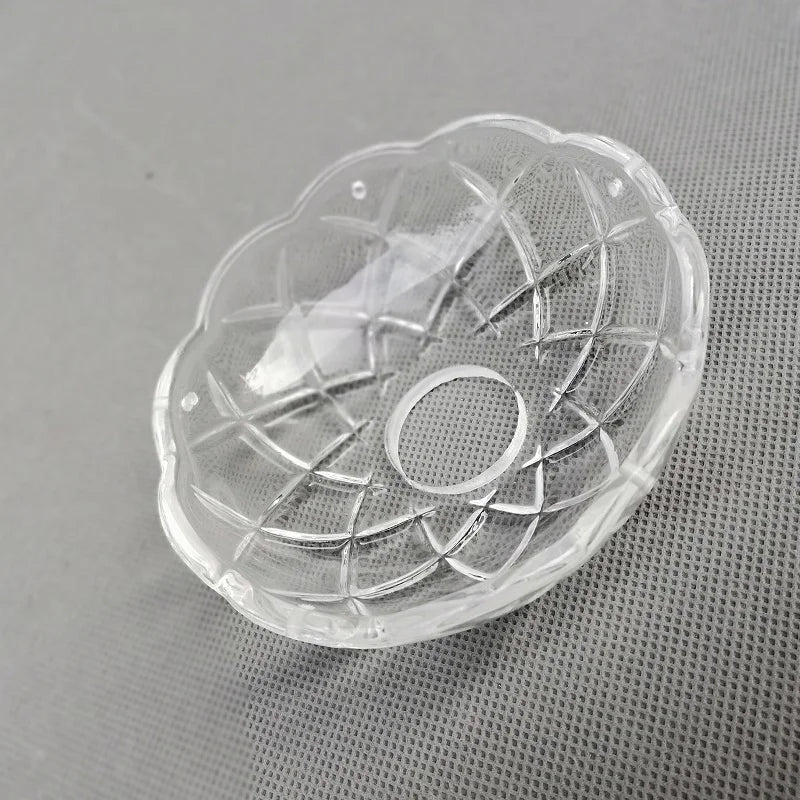 2pcs/lot D100XH30mm European Crystal lampshade floral Glass Bowl Chandelier Decorative plate. E14 tray lighting fittings - Adrianas Specialty Lamp Shades