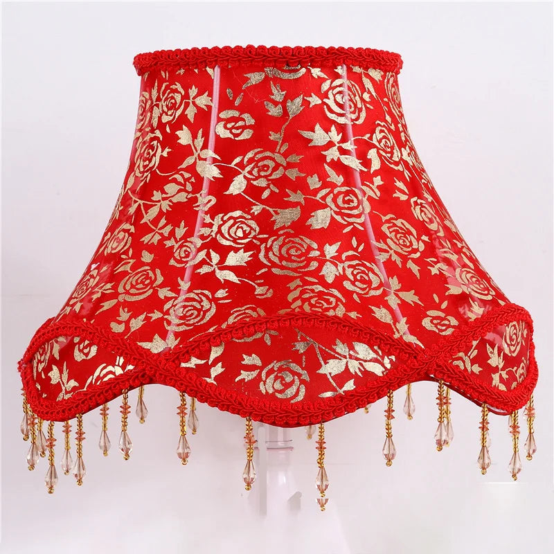 Lamp Shade Vintage High-end Fabric Beads Lace - Adrianas Specialty Lamp Shades