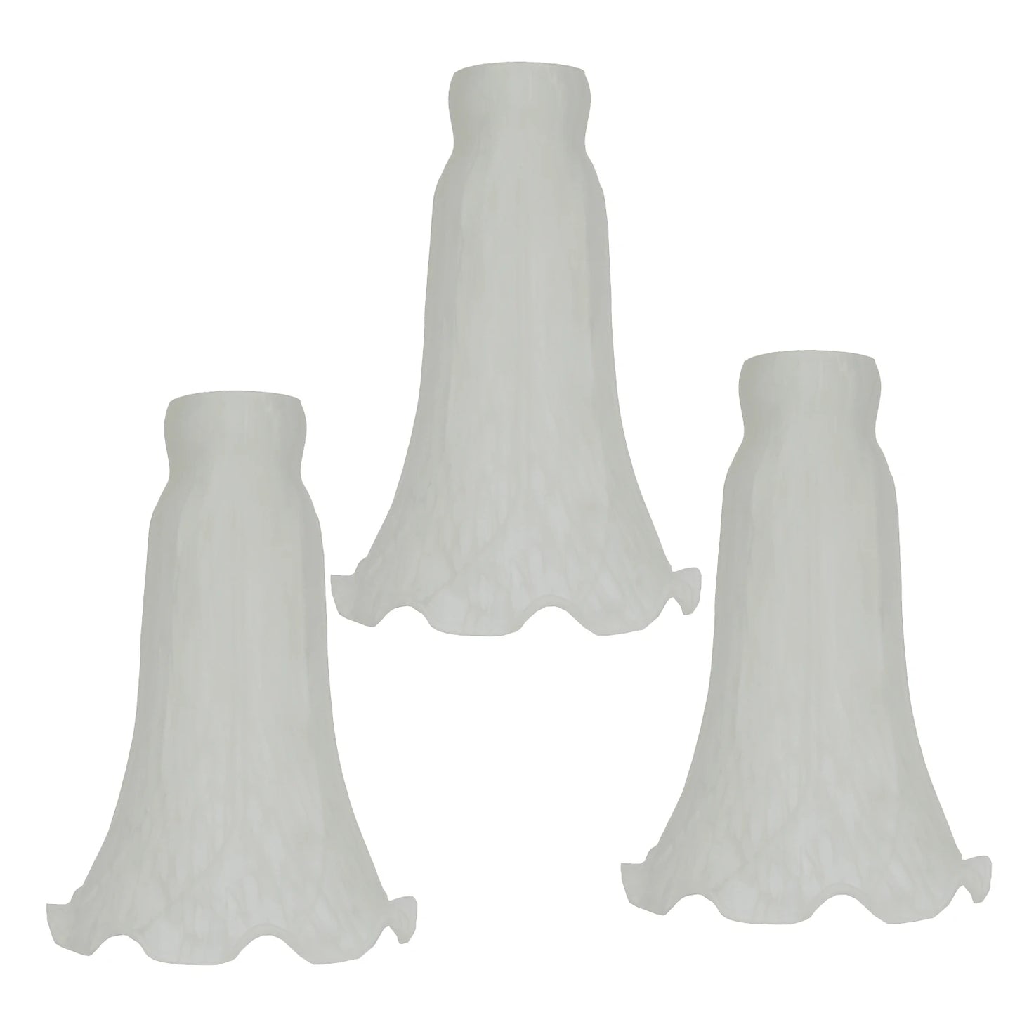 3 Pack Tulip Glass Lamp Shades Lily Lamp Replacement Shades Tiffany Style Flower for Table Pendant Wall Floor Lamp - Adrianas Specialty Lamp Shades