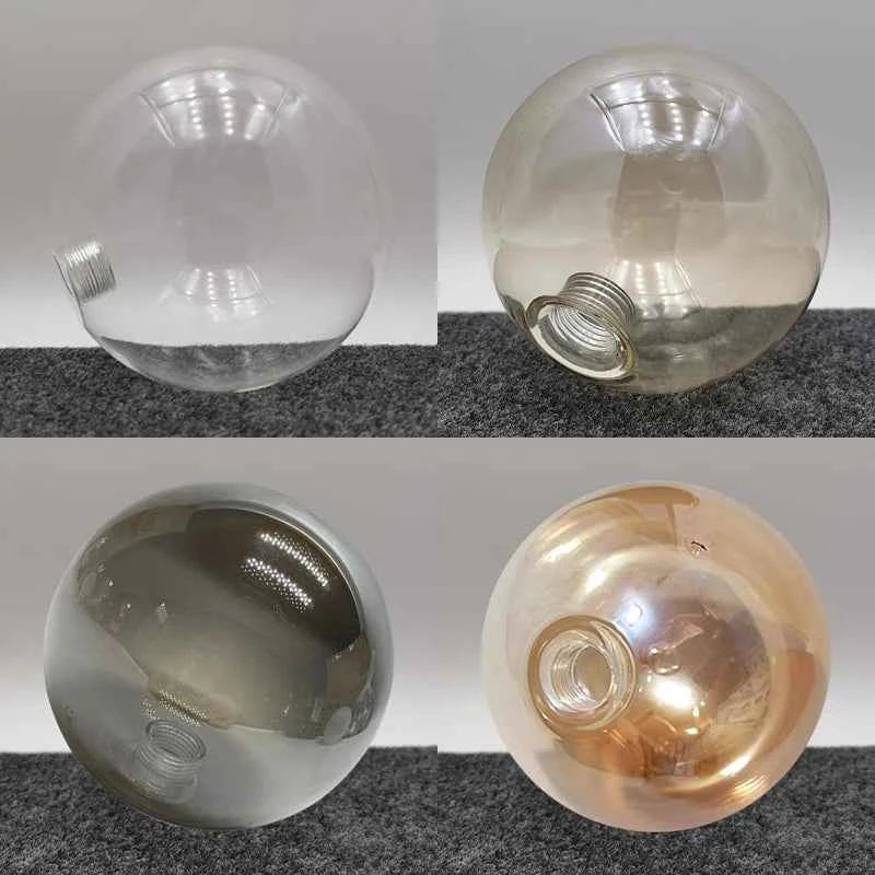 amber Smoke gray G9 Glass Shade Globe 2cm Fitter Opening Replacement Lampshade for Lusture Pendant Light,Clear White Accessory