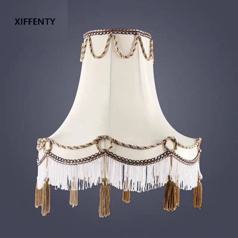 European rice white silk cloth floor lamp lamp cloth lampshade new lampshade - Adrianas Specialty Lamp Shades