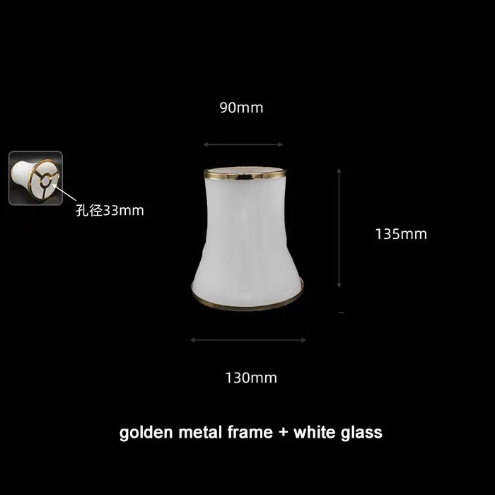 Modern 30-35mm Opening Glass or Crystal Lamp Shade with Metal Frame for E14 E12 Chandelier Lampshade Replacement - Adrianas Specialty Lamp Shades