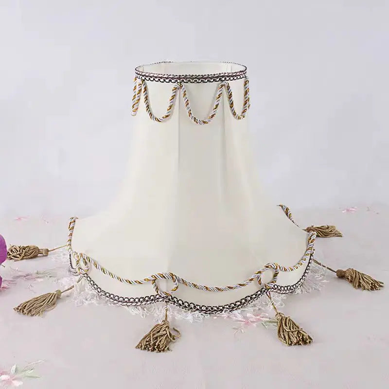 European rice white silk cloth floor lamp lamp cloth lampshade new lampshade - Adrianas Specialty Lamp Shades