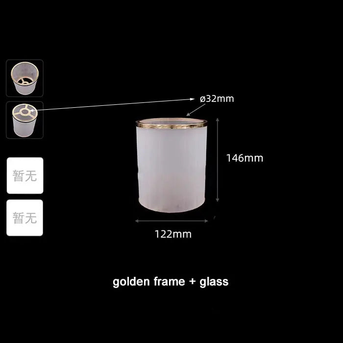 Modern 30-35mm Opening Glass or Crystal Lamp Shade with Metal Frame for E14 E12 Chandelier Lampshade Replacement - Adrianas Specialty Lamp Shades