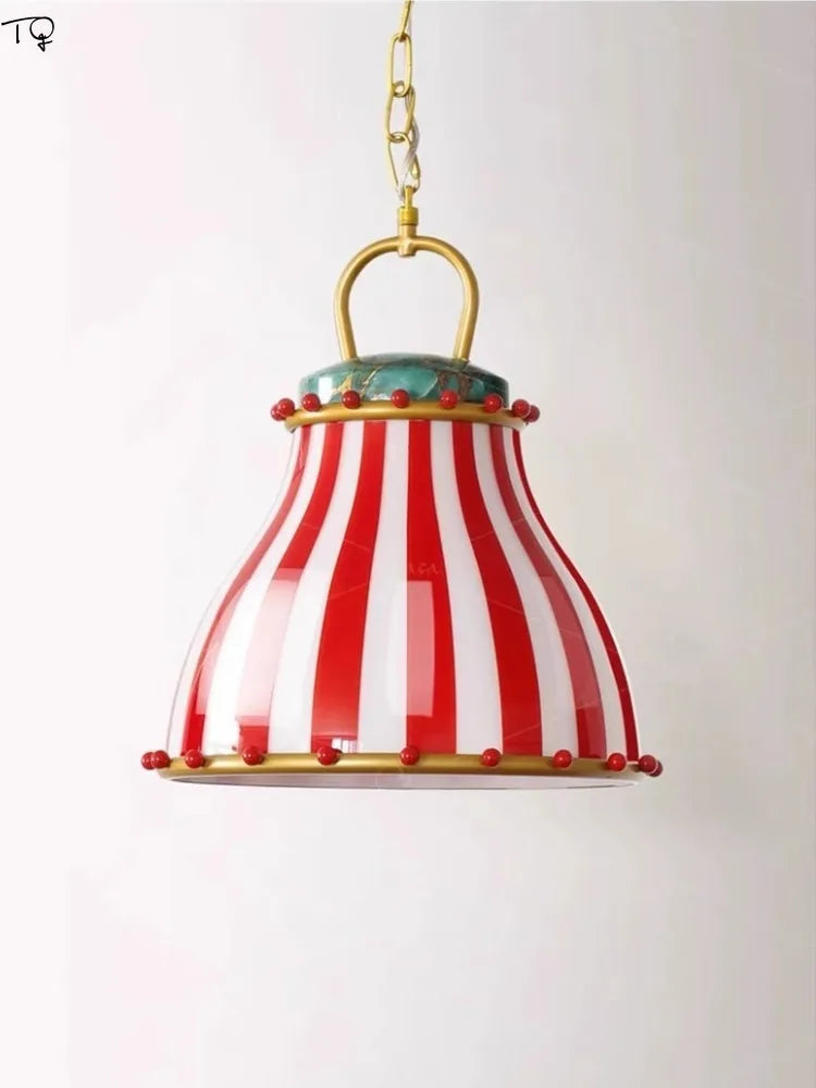 American Dreamy Atmosphere Circus Restaurant Pendant Lights Glazed Glass Lampshade LED Indoor Lighting Kitchen Bar Bedroom Store - Adrianas Specialty Lamp Shades