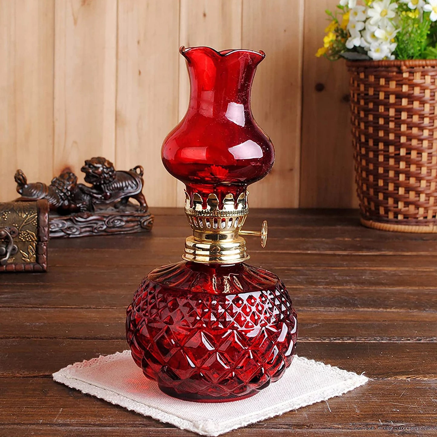 Oil Lamp Large Capacity Oil Lamp for Home Decorations Shops Outdoor - Adrianas Specialty Lamp Shades