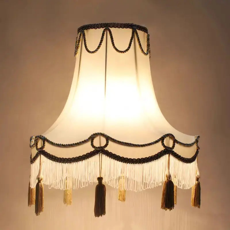 European rice white silk cloth floor lamp lamp cloth lampshade new lampshade - Adrianas Specialty Lamp Shades