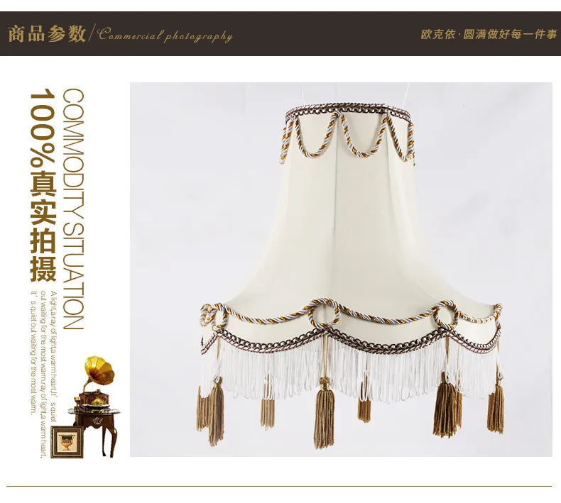 European rice white silk cloth floor lamp lamp cloth lampshade new lampshade - Adrianas Specialty Lamp Shades