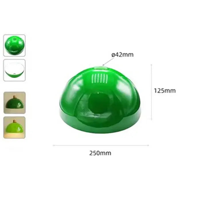 Green Glass Lamp Shade Replacement with Reverse or Flat Hole Fitter - Adrianas Specialty Lamp Shades