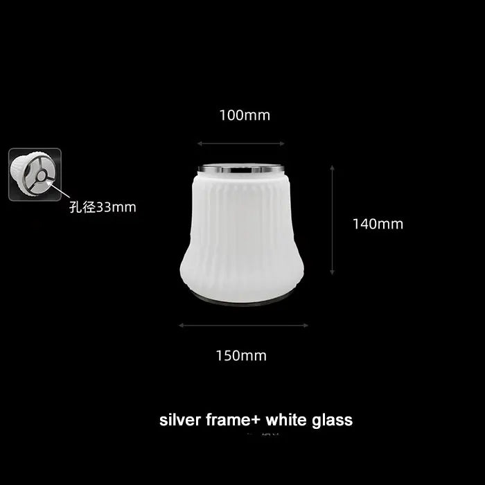 Modern 30-35mm Opening Glass or Crystal Lamp Shade with Metal Frame for E14 E12 Chandelier Lampshade Replacement - Adrianas Specialty Lamp Shades