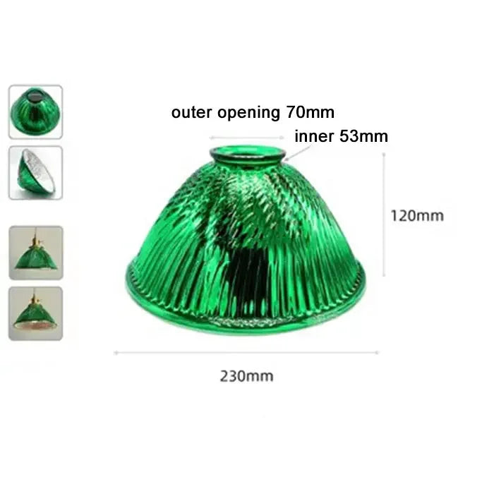 Screw Fixed Bell Shaped Glass Shade Replacement