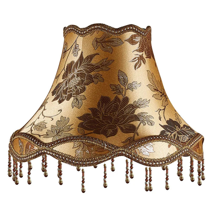 Lamp Shade Vintage High-end Fabric Beads Lace - Adrianas Specialty Lamp Shades