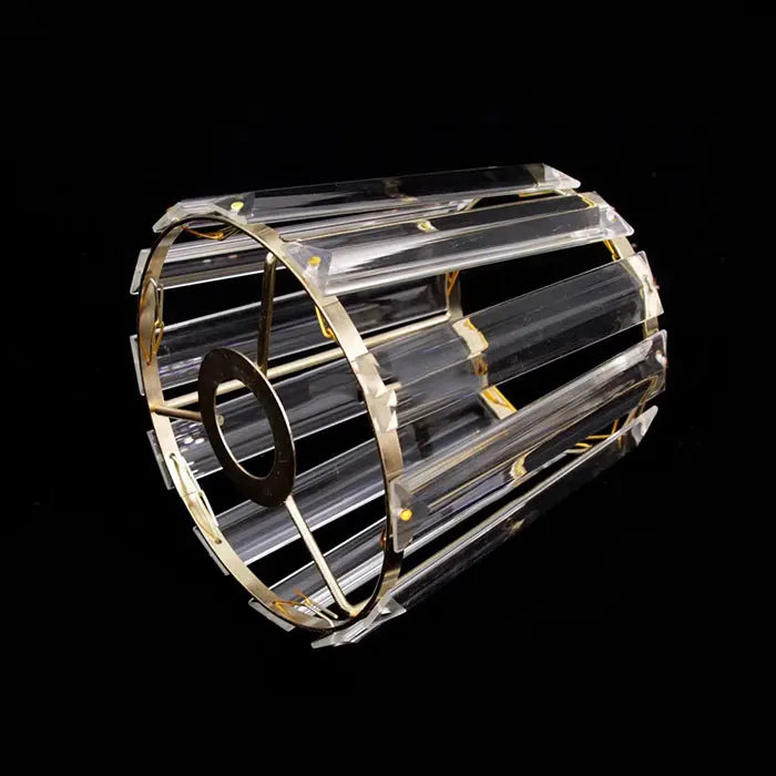 Modern 30-35mm Opening Glass or Crystal Lamp Shade with Metal Frame for E14 E12 Chandelier Lampshade Replacement - Adrianas Specialty Lamp Shades