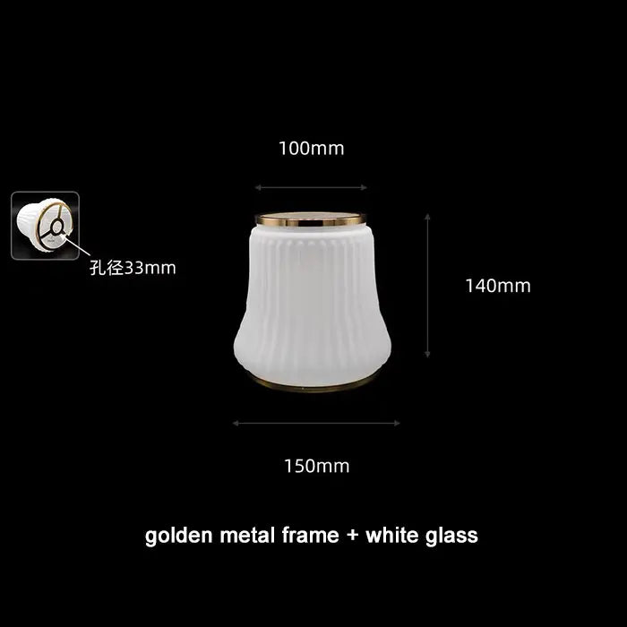 Modern 30-35mm Opening Glass or Crystal Lamp Shade with Metal Frame for E14 E12 Chandelier Lampshade Replacement - Adrianas Specialty Lamp Shades