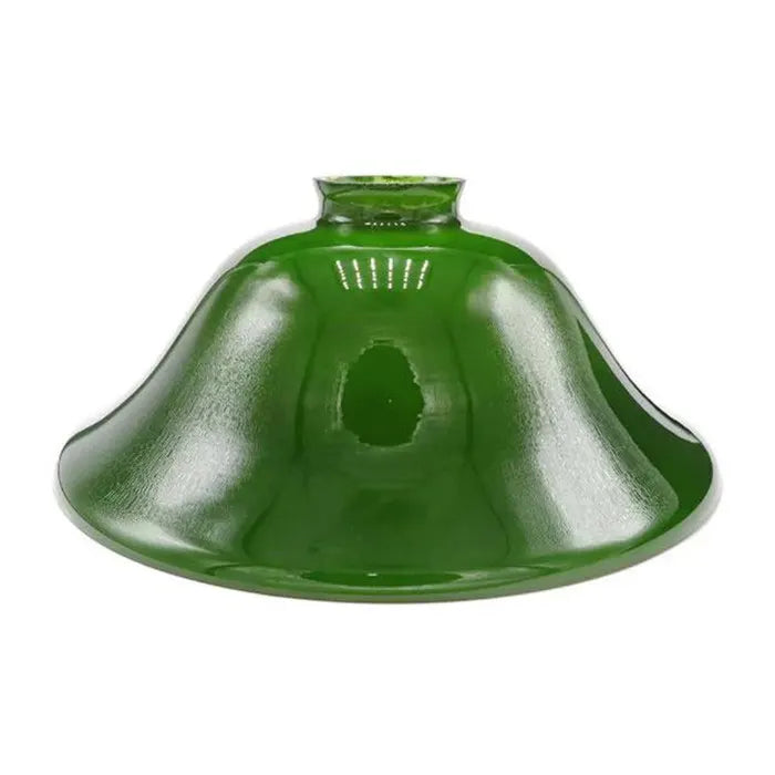 Green Glass Lamp Shade Replacement with Reverse or Flat Hole Fitter - Adrianas Specialty Lamp Shades