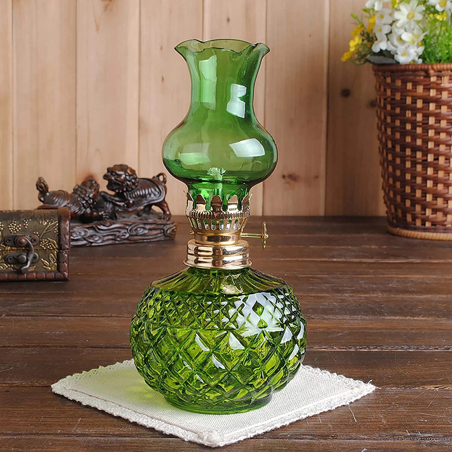 Oil Lamp Large Capacity Oil Lamp for Home Decorations Shops Outdoor - Adrianas Specialty Lamp Shades