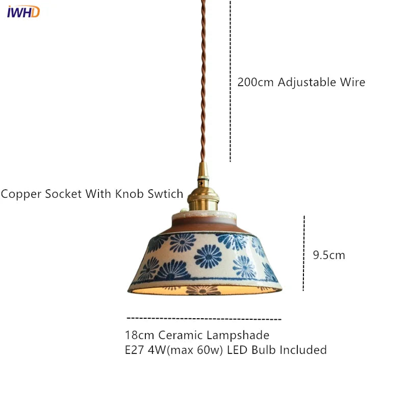 Creative Colored Glaze Pendant Light