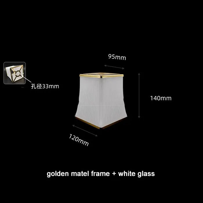 Modern 30-35mm Opening Glass or Crystal Lamp Shade with Metal Frame for E14 E12 Chandelier Lampshade Replacement - Adrianas Specialty Lamp Shades