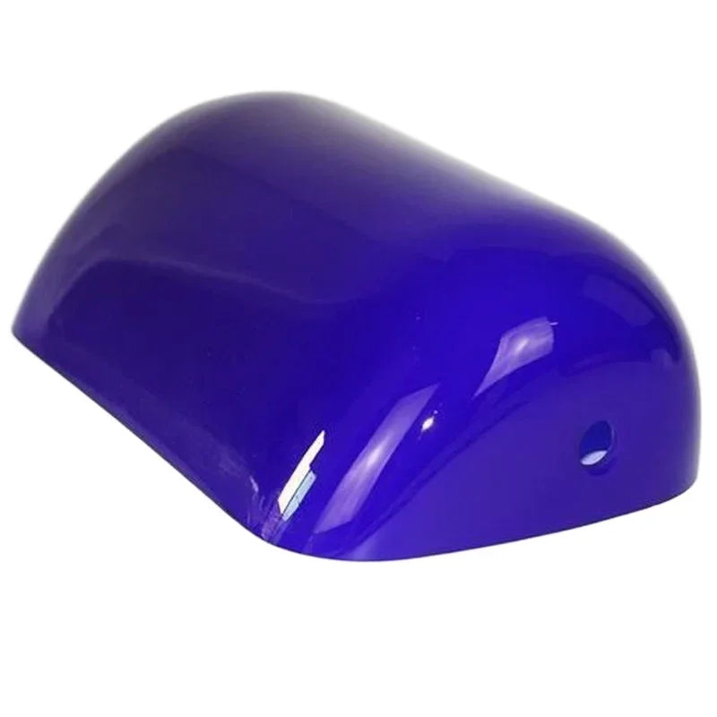 Green White Blue Amber Color Glass Banker Lamp Shade - Adrianas Specialty Lamp Shades
