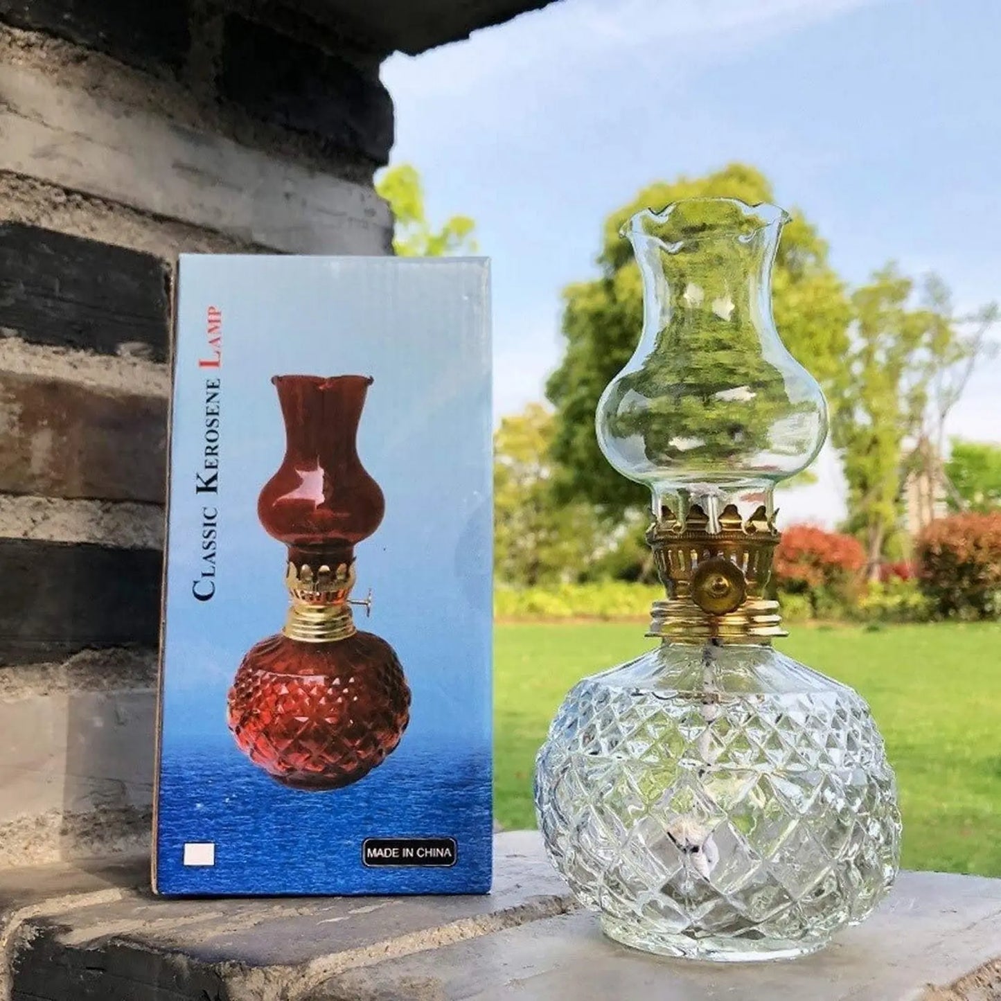 Oil Lamp Large Capacity Oil Lamp for Home Decorations Shops Outdoor - Adrianas Specialty Lamp Shades