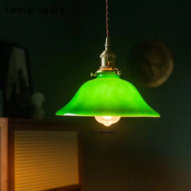 Cased Green Cone and Pharmacy Lamp Shades pendant lamp shades Adrianas Specialty Lamp Shades Green 9 4W(Max100W)