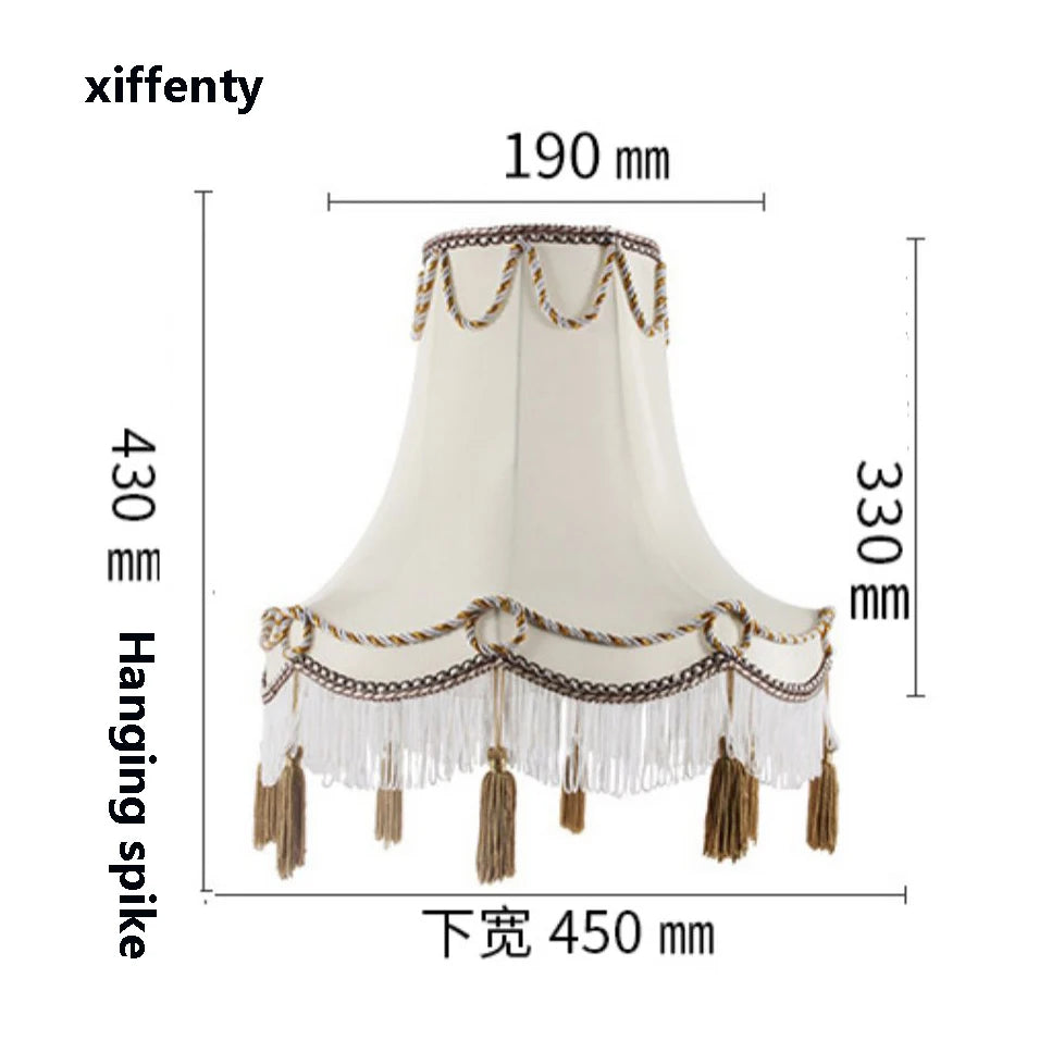 European rice white silk cloth floor lamp lamp cloth lampshade new lampshade - Adrianas Specialty Lamp Shades